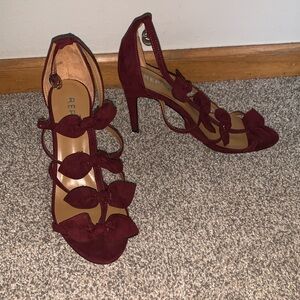 Plum Suede Heels